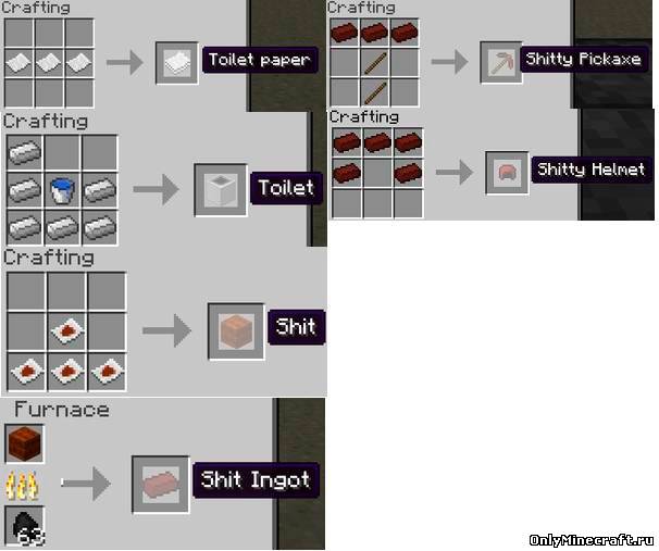 Poop Mod для minecraft