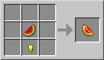 Minecraft Сверкающий ломтик арбуза крафт